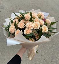 Букет Кремовые розы Латте в Чехов-2