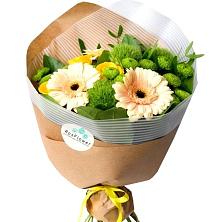 Букет цветов из:  Герберы, Розы и Хризантемы в Чехов-2